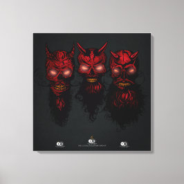 Doodhoofd hipster skulls canvas afdruk