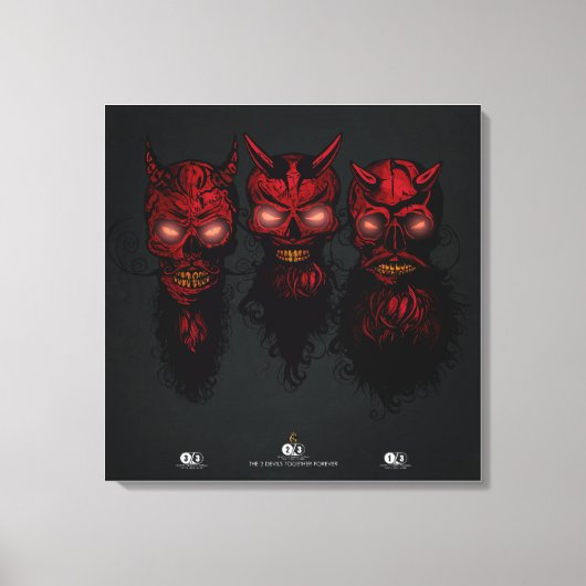 Doodhoofd hipster skulls canvas afdruk (Voorkant)