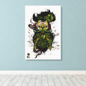 Doodhoofd hipster skulls mexicaine serpent tatt canvas afdruk (Insitu (Houten vloer))