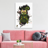 Doodhoofd hipster skulls mexicaine serpent tatt canvas afdruk (Insitu (Woonkamer))