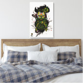 Doodhoofd hipster skulls mexicaine serpent tatt canvas afdruk (Insitu (Slaapkamer))