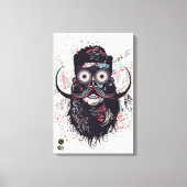Doodhoofd hipster skulls Psychedelische ogen Bar Canvas Afdruk (Voorkant)