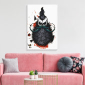 Doodhoofd hipster skulls punk anarchie canvas afdruk (Insitu (Woonkamer))