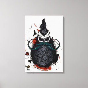 Doodhoofd hipster skulls punk anarchie canvas afdruk