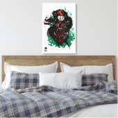 Doodhoofd hipster skulls tribale draak canvas afdruk (Insitu (Slaapkamer))
