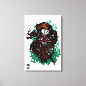 Doodhoofd hipster skulls tribale draak canvas afdruk (Voorkant)