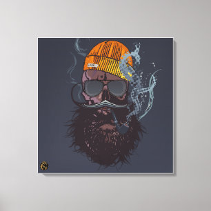 Doodhoofd Punk hipster G-skulls coole schedel Canvas Afdruk