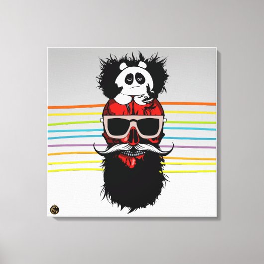 Doodhoofd Punk hipster G-skulls craniale da panda Canvas Afdruk (Voorkant)