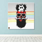 Doodhoofd Punk hipster G-skulls craniale da panda Canvas Afdruk (Insitu (Houten vloer))