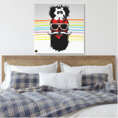 Doodhoofd Punk hipster G-skulls craniale da panda Canvas Afdruk (Insitu (Slaapkamer))