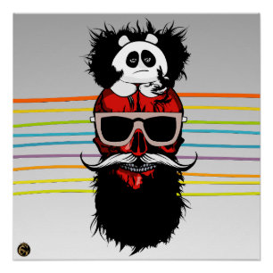Doodhoofd Punk hipster G-skulls craniale da panda Perfect Poster