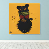 Doodhoofd Punk hipster G-skulls craniale the cat Canvas Afdruk (Insitu (Houten vloer))