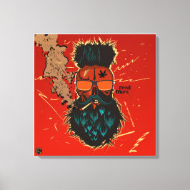 Doodhoofd Punk hipster G-skulls cranine need more Canvas Afdruk