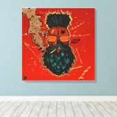 Doodhoofd Punk hipster G-skulls cranine need more Canvas Afdruk (Insitu (Houten vloer))