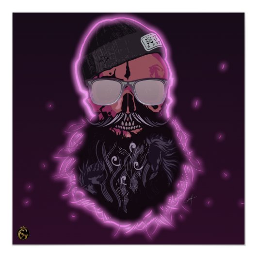 Doodhoofd Punk hipster G-skulls schedel lea Perfect Poster (Voorkant)