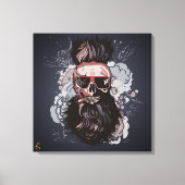 Doodhoofd Punk hipster G-skulls schedel musisian Canvas Afdruk (Voorkant)