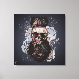 Doodhoofd Punk hipster G-skulls schedel musisian Canvas Afdruk