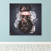 Doodhoofd Punk hipster G-skulls schedel musisian Canvas Afdruk (Insitu (Houten vloer))
