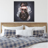 Doodhoofd Punk hipster G-skulls schedel musisian Canvas Afdruk (Insitu (Slaapkamer))