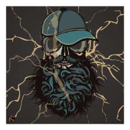 Doodhoofd Punk hipster G-skulls schedel Perfect Poster