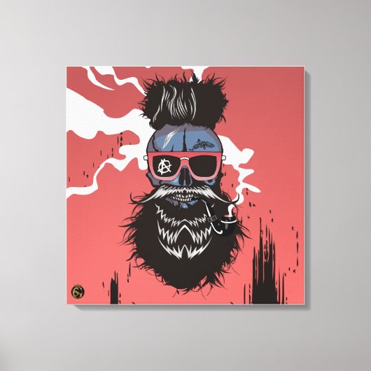 Doodhoofd Punk hipster G-skulls schedel req Canvas Afdruk (Voorkant)