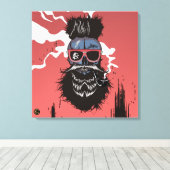 Doodhoofd Punk hipster G-skulls schedel req Canvas Afdruk (Insitu (Houten vloer))