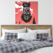 Doodhoofd Punk hipster G-skulls schedel req Canvas Afdruk (Insitu (Slaapkamer))
