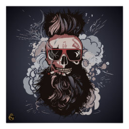 Doodhoofd van de muzikant, Punk hipster Perfect Poster