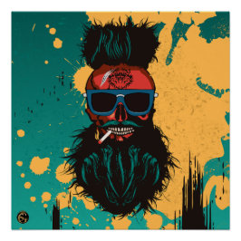 Doodhoofd van de Punk hipster G-skulls Perfect Poster