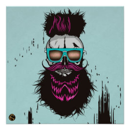 Doodhoofd van de Punk hipster Perfect Poster