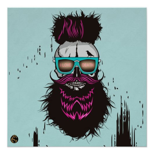 Doodhoofd van de Punk hipster Perfect Poster (Voorkant)