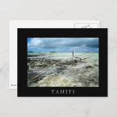 Doodhout in het briefkaart zwarte Pacifische tekst (Voorkant / Achterkant)