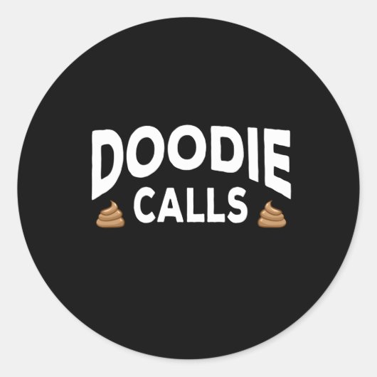Doodie noemt Loodgieter Dog Doo Septic Pumper Truc Ronde Sticker (Voorkant)
