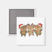 Doodkerst met feestdieren: een tovermager magneet (Voorkant / Achterkant)