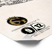 Doodkop hipster skulls cowboy barbu perfect poster (Hoek)