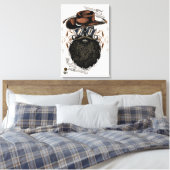 Doodkop hipster skulls western cowboy canvas afdruk (Insitu (Slaapkamer))