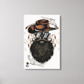 Doodkop hipster skulls western cowboy canvas afdruk (Voorkant)