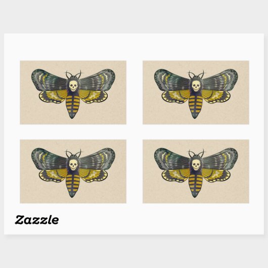 Doodkopgraafkool Rechthoekige Sticker (Vel)