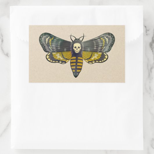 Doodkopgraafkool Rechthoekige Sticker (Tas)