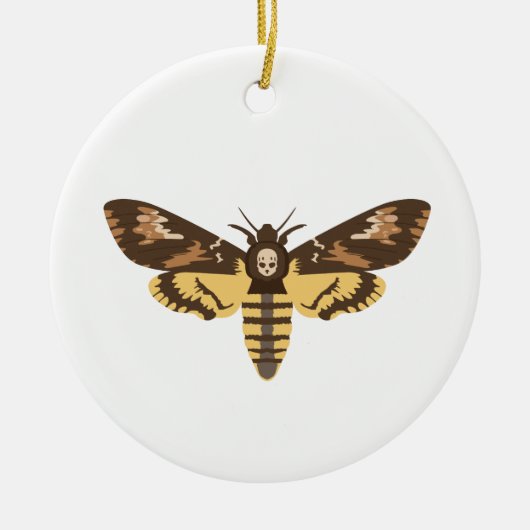 Doodkopmoth Keramisch Ornament (Voorkant)