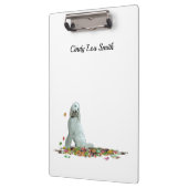 Doodl hond in bladeren klembord (Links)