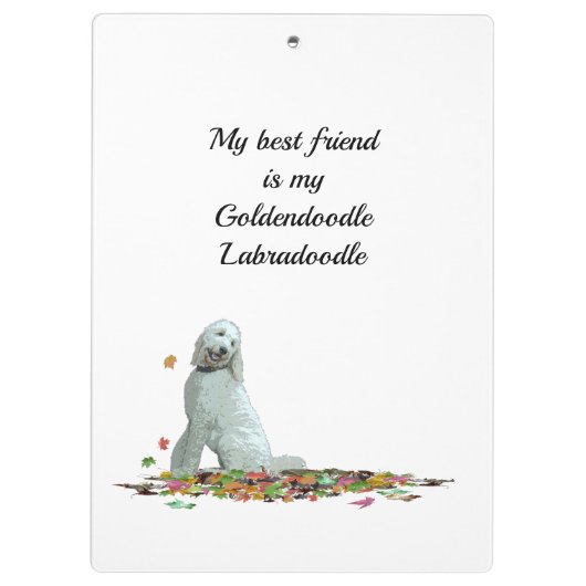 Doodl hond in bladeren klembord (Achterkant)