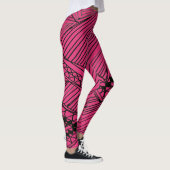 Doodle 1A Black Hot Pink Leggings (Rechts)