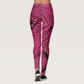 Doodle 1A Black Hot Pink Leggings (Achterkant)