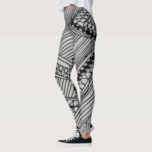 Doodle 1A Black Light Gray Leggings (Links)