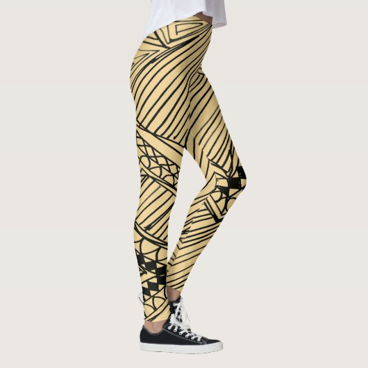 Doodle 1A Black Warn Beige Leggings (Rechts)