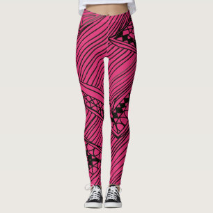 Doodle 1A Zwarte hete roze leggingen Leggings