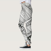 Doodle 1A Zwarte Witte Leggings (Links)