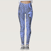 Doodle 1E Black Light Blue Leggings (Voorkant)