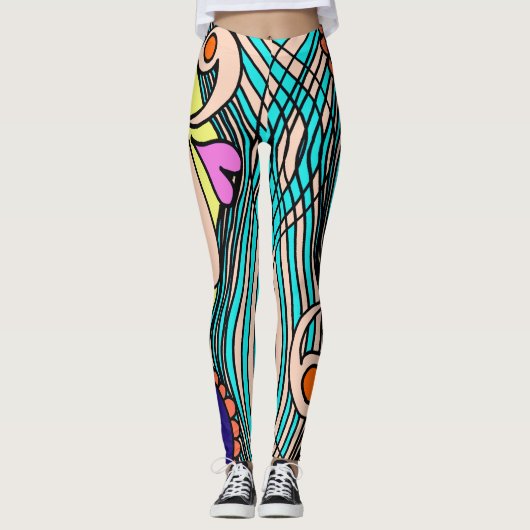 Doodle 1E Colors2 Leggings (Voorkant)